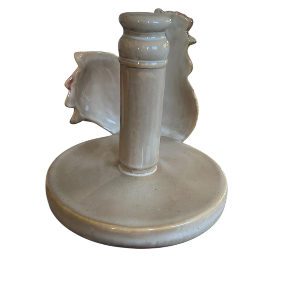 Colorful Rooster Ceramic Paper Towel Holder - Picture 3 of 4